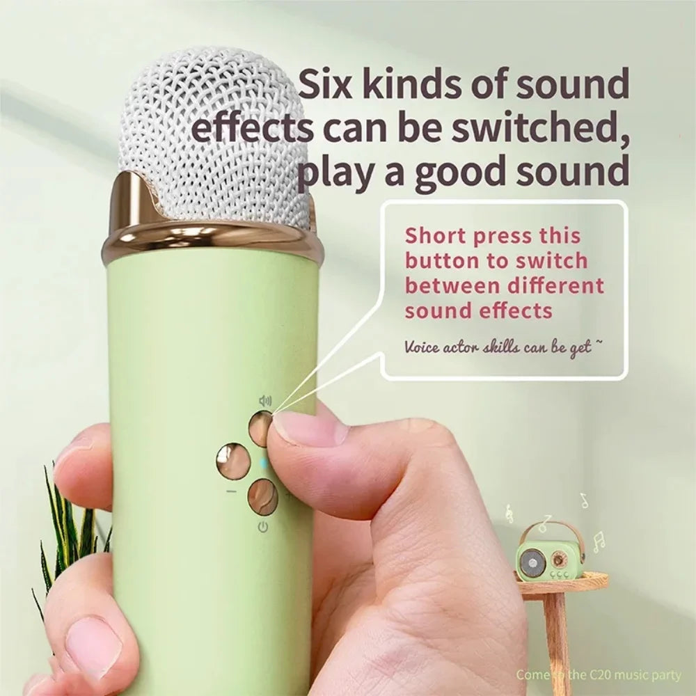 Kawaii Bluetooth Speaker 🎶 with Wireless Microphone 🎤 | Fun Karaoke 🎤 TF Card & FM Play | Perfect for Kids' Birthday Parties 🎉 | HIFI Bass & Handsfree Calling 💖