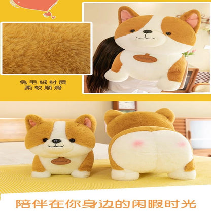 Corgi Cuddle Buddy 35cm 🐶💕 - Plushie & Pillow Combo for Playtime Fun! Perfect Gift for Any Occasion 🎈
