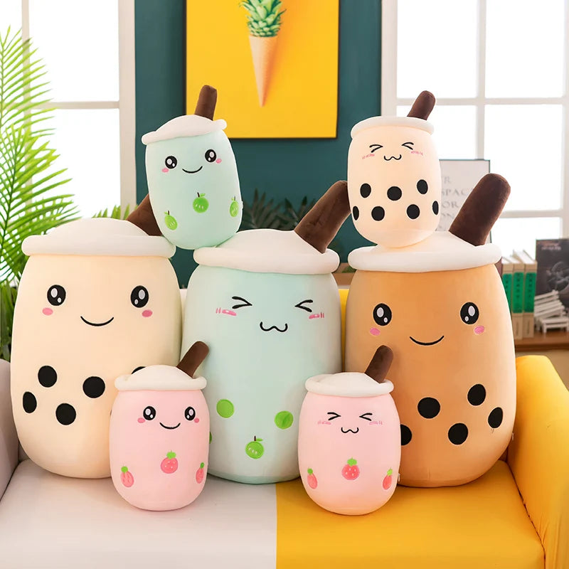 Bubble Tea Buddy ☕️🧸 Plushie - Cute Room Decor & Soft Hug Cushion 🎁✨ - Pixie Quill