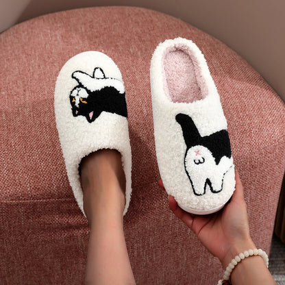 Cute Cat & Pug Plushy Slippers 🐾✨ Cozy Indoor Footwear for Pet Lovers | Warm & Non-slip | Ideal Gift for Cat Moms & Dads! 🐱🎁