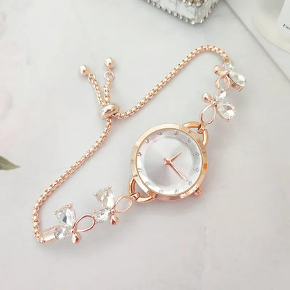 ✨ Kawaii Bow Tie Quartz Watch for Chic Girls 🎀 | Cute Ladies' Wristwatch Gift 🕒
