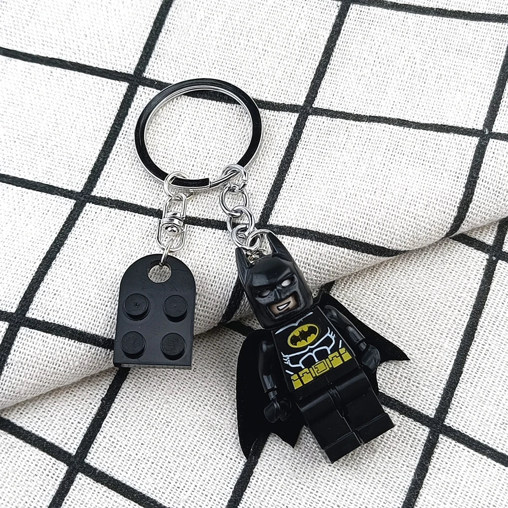 Cute 3D Fairy Star Bat Keychain Set Pink Black Heart Backpack Charm 🗝️