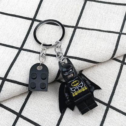 Cute 3D Fairy Star Bat Keychain Set Pink Black Heart Backpack Charm 🗝️
