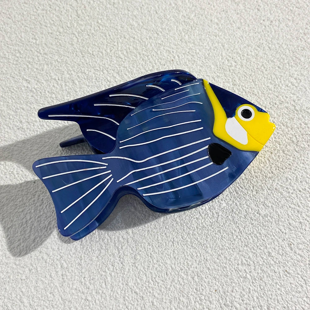 Oversize Acetate Marine Animal Hairpin Set Tortoise Turtle Fish Shark Clips 🐢🐟🦈