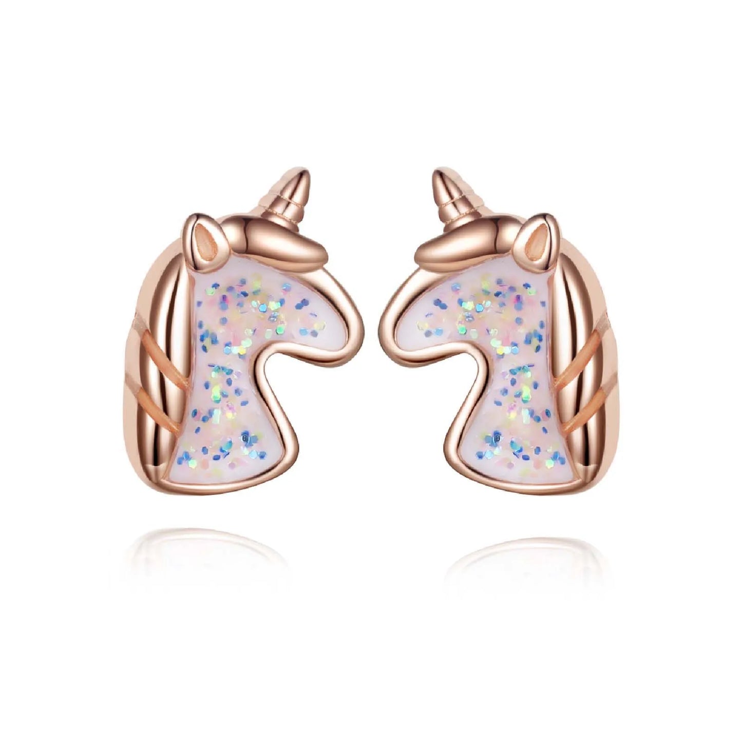 Kawaii Unicorn Stud Earrings 🌈✨ | 925 Sterling Silver Cuties for Girls & Women 🎁💖 | Adorable Birthday Gift!