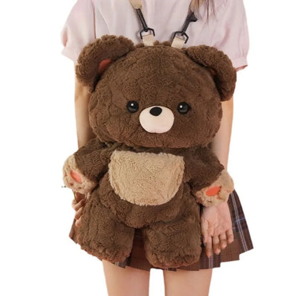 Adorable Kawaii Love Bear Plush Backpack 🐻✨ | Cute Versatile Shoulder Bag for School & Everyday Use 🎒💖