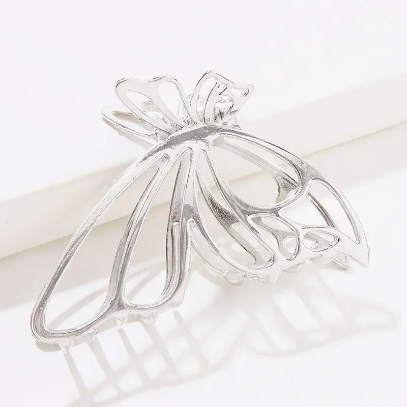 Kawaii Golden Butterfly Hair Claws 🦋✨ | Adorable Hollow Out Clips for Stylish Women 💖🌟