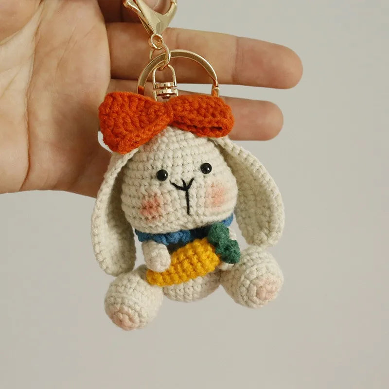 Handmade Kitten Crochet Keychain For Backpack Cute Cat Doll Pendant 🧶🐾