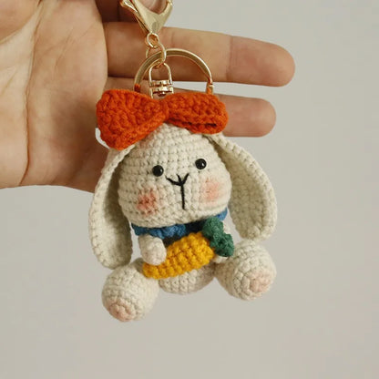Handmade Kitten Crochet Keychain For Backpack Cute Cat Doll Pendant 🧶🐾