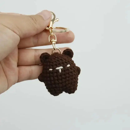 Bear Couple Keychains Crochet Duo For Keys And Bags Cute Handcrafted Charms 🧶🐻
