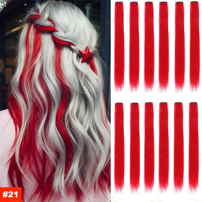 18 Color ClipIn Hair Extensions 22 Inch High Gloss Straight Wig For Women 💖