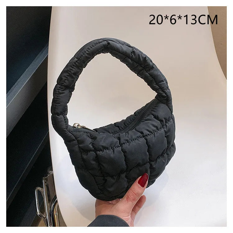 Kawaii Pleated Cloud Mini Handbag 🌈✨ | Adorable Soft Nylon Tote Bag for Trendy Women 💖🌟