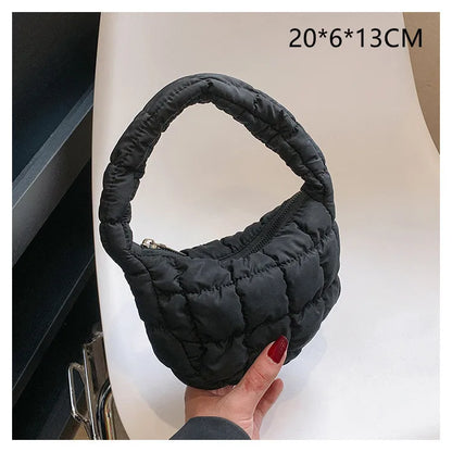 Kawaii Pleated Cloud Mini Handbag 🌈✨ | Adorable Soft Nylon Tote Bag for Trendy Women 💖🌟