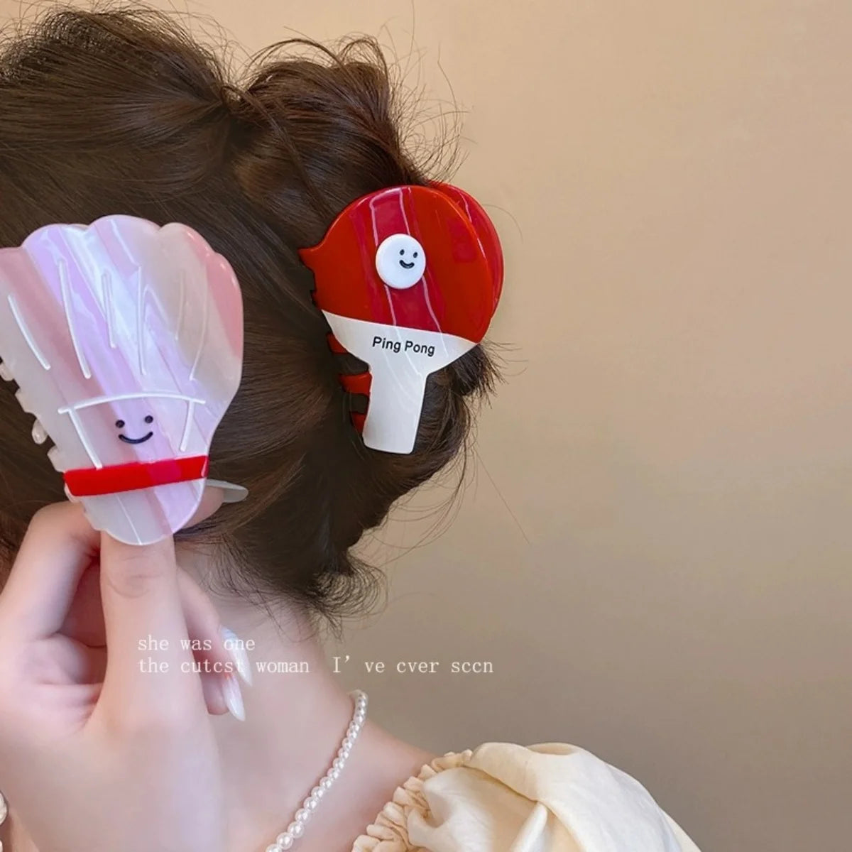 Bee Ball Shape Hair Claw Clip For Women Cute Cartoon Shark Acrylic Accessory 🐝🦈
