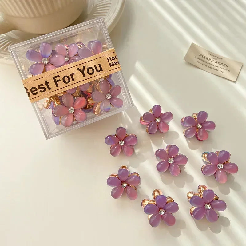 Kawaii Mini Flower Hair Clips 🌸✨ | Cute Colorful Opal Barrettes for Women & Girls | Adorable Everyday Accessories 🦄💕