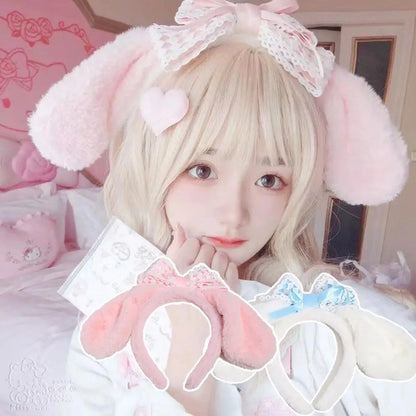 Adorable Cinnamoroll Ears Headband Plush Hair Band Non Slip For Women Girls 🐶✨🎀