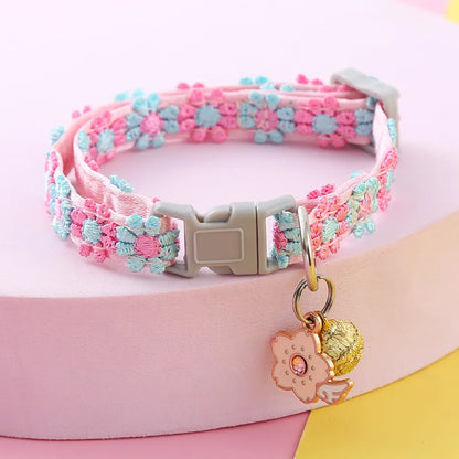 🌈 Whimsical Rainbow Cat Collars with Jingle Bells 🐱✨ | Adjustable Neckwear for Tiny Furballs 🐾