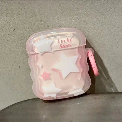 ✨ Cute Cartoon Star & Moon AirPods Pro 2nd Case 🌙💖 Adorable Soft TPU Cover with Keyring for All Models 🎧✨ - Pixie Quill