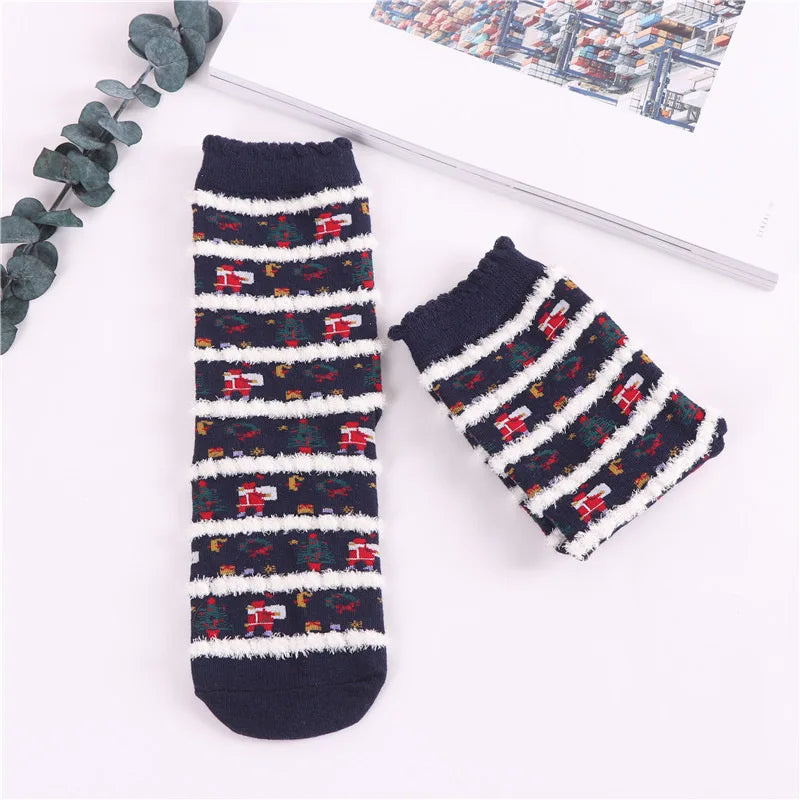 Cozy Winter Cartoon Socks For Women Cute Christmas Elk Deer Bear Gift 🧦🎄