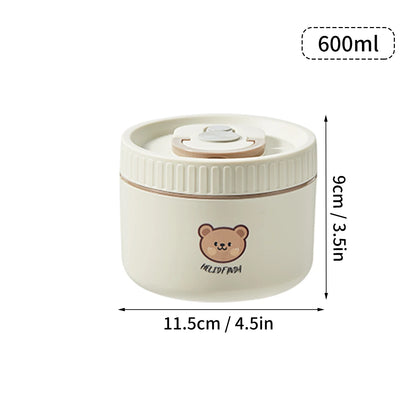 Kawaii Thermal Bento Box 🍱✨ - Adorable Leak-proof Stainless Steel Lunch Container for Kids 🥢💖