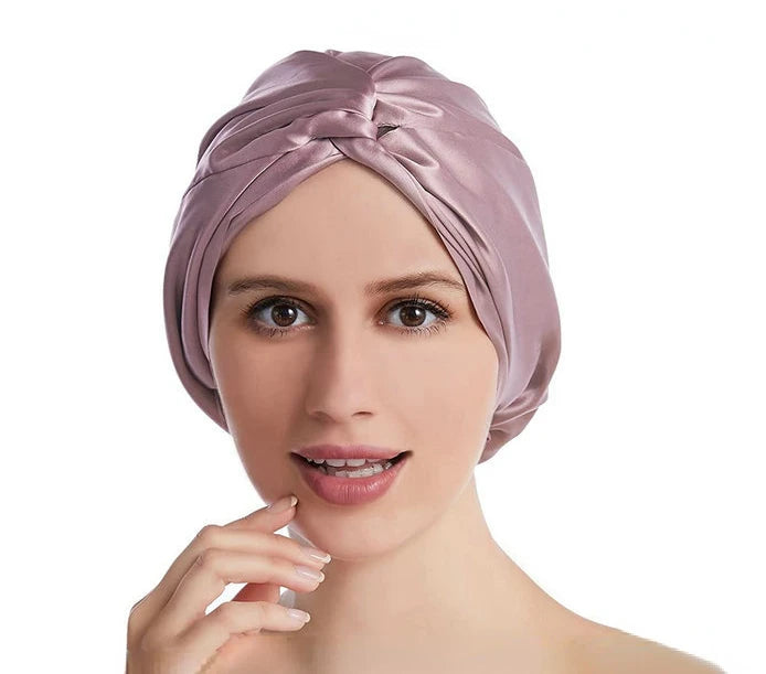 ✨ Kawaii 100% Mulberry Silk Twisted Turban Bonnets for Dreamy Nights 🌙💕 - Luxurious Hair Wraps for Curly Queens! 👑✨