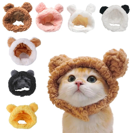 Adorable Feline Fantasy 🐾💖 Bear Plush Pet Hat for Purrfect Cosplay Fun!