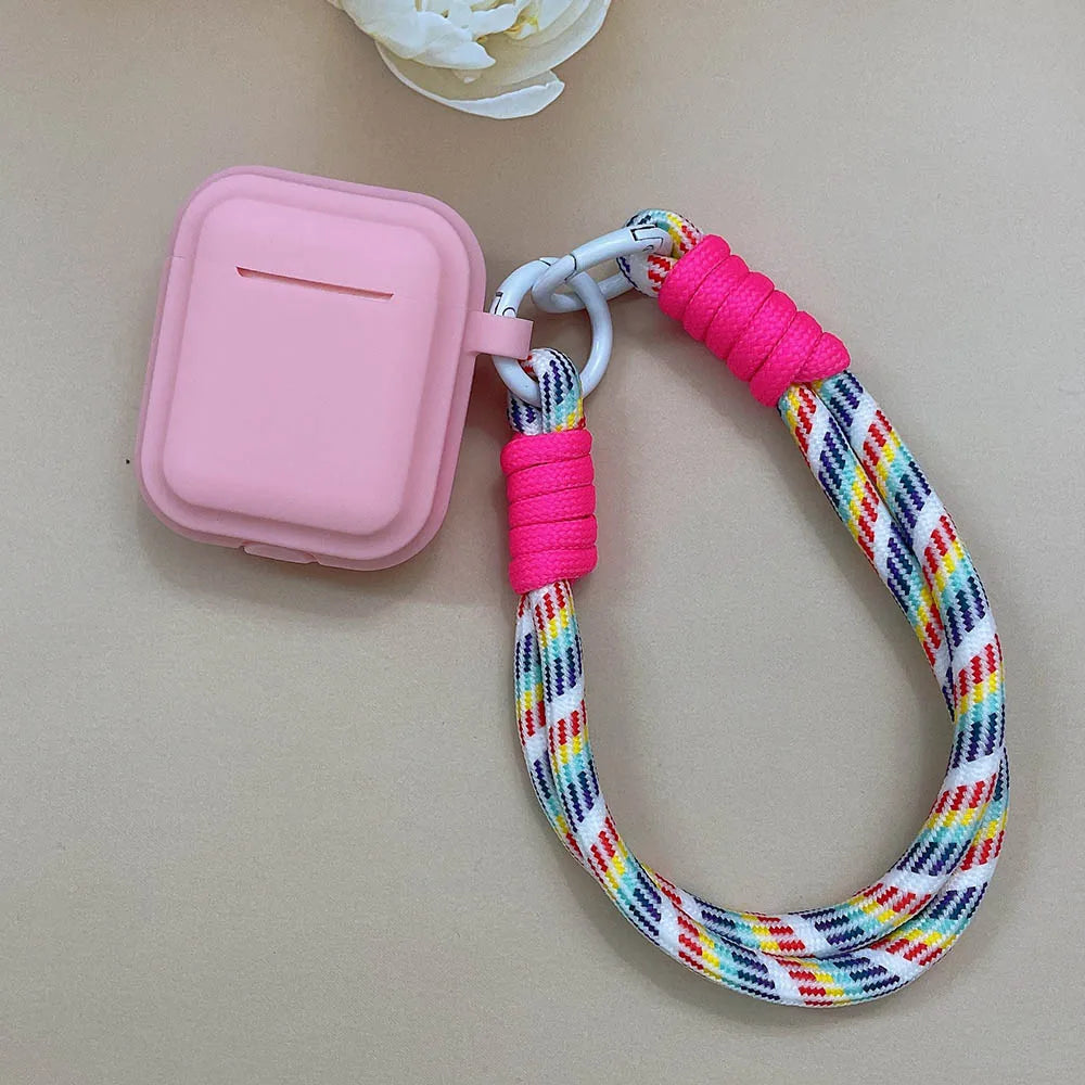 ✨ Cute & Colorful Silicone AirPods Case 🎀 | Adorable Girl Earphone Cover with Anti-Lost Lanyard 💖 - Pixie Quill