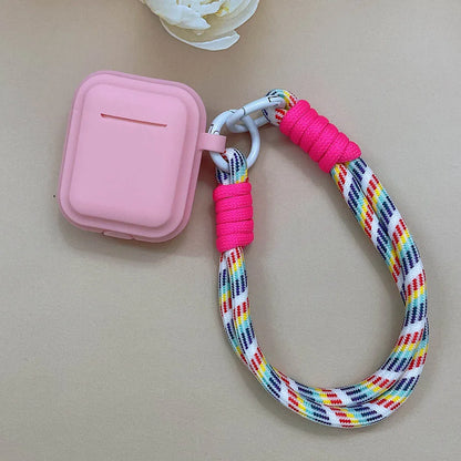 ✨ Cute & Colorful Silicone AirPods Case 🎀 | Adorable Girl Earphone Cover with Anti-Lost Lanyard 💖 - Pixie Quill