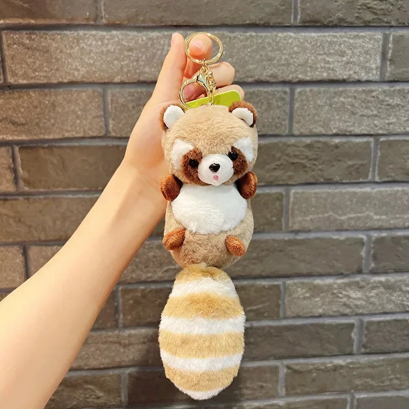Plush Raccoon Plush Key Chains Love Couple Small Hanging Ornament Wedding Doll Ragdoll Accessories Pendant Fashion Jewelry