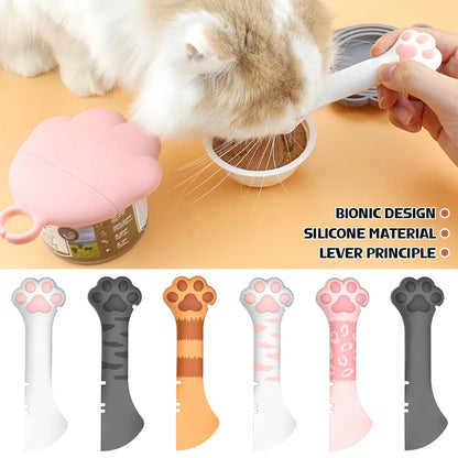 Adorable Pet Paw Spoon & Can Opener 🐾🥫 - Fun Feeding Accessory for Cats & Dogs!