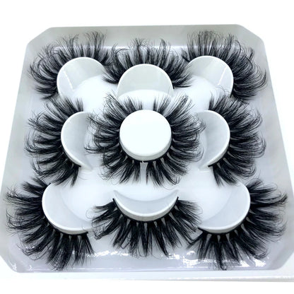 New 5 Pairs 8-25mm Natural 3D False Eyelashes Kit Mink Lashes Full Strip Look Whimsical Cute Glam 🌸✨