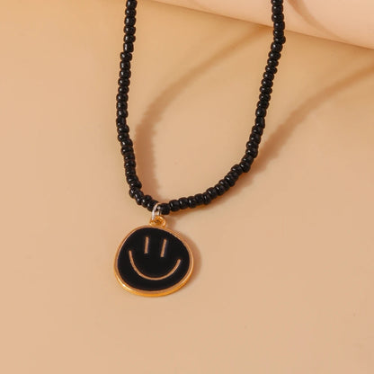 Kawaii Irregular Round Smile Face Necklace 🌈✨ - Perfect Gift for BFFs & Kids! 🎁💖