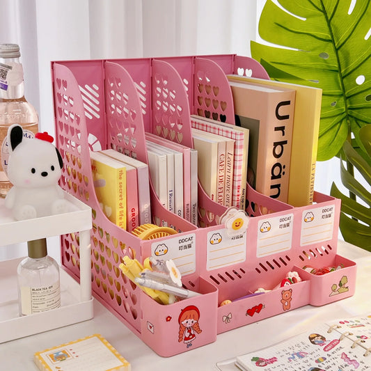 Kawaii Detachable File Storage Box 🌸✨ - Adorable Large Capacity Organizer for Students & Office! 📚💕