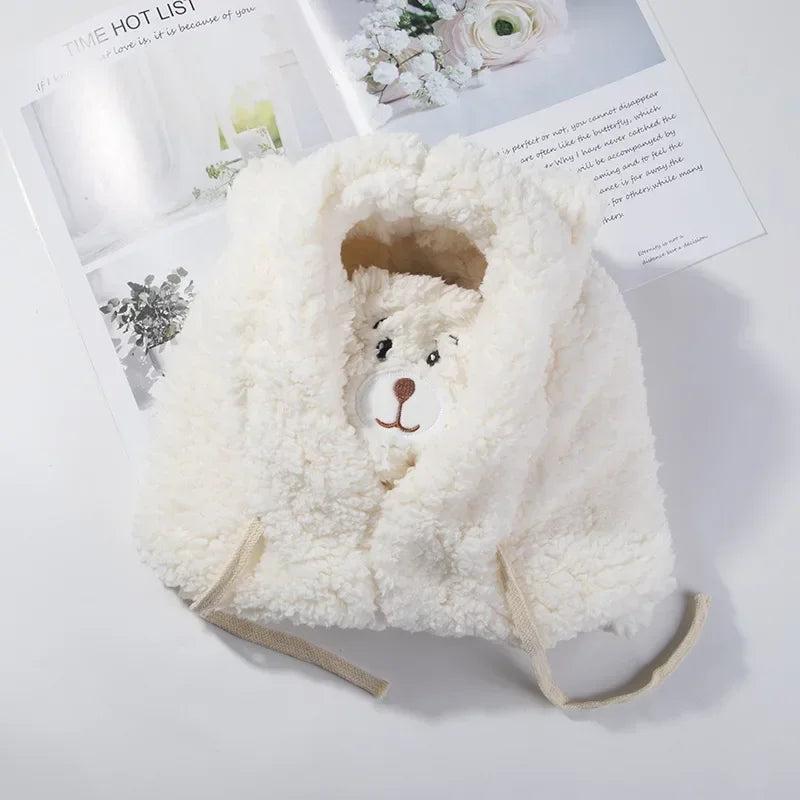Kawaii Bear Ears Winter Beanie with Warm Mask 🌟❄️