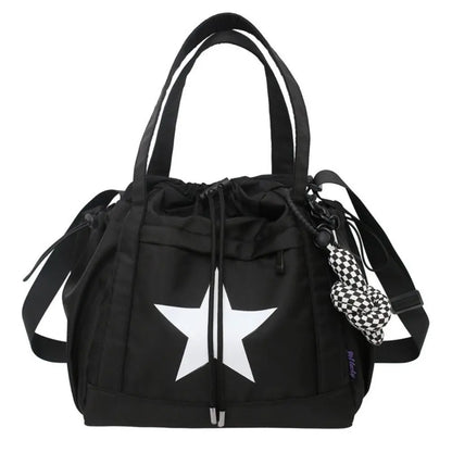 Kawaii Starry Adventure Nylon Crossbody Tote Bag ✨🌟