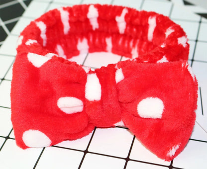 Women Wash Face Makeup Soft Coral Fleece Elastic Headband Head Wrap Cute Rabbit Bow Animal Ears Hairband Girl Hair Accessories