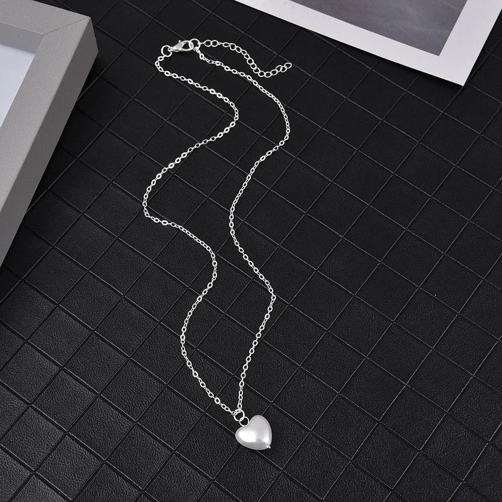 Kawaii Kpop Pearl Choker Necklace 🌟✨ Double Layered Charm for Trendy Girls 🎀💕 Perfect Gift for Parties & Special Occasions!