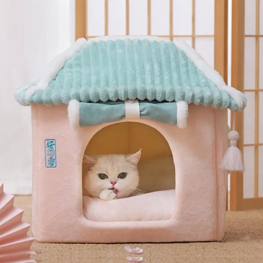 Kawaii Cozy Foldable Pet Winter Haven 🏡💖