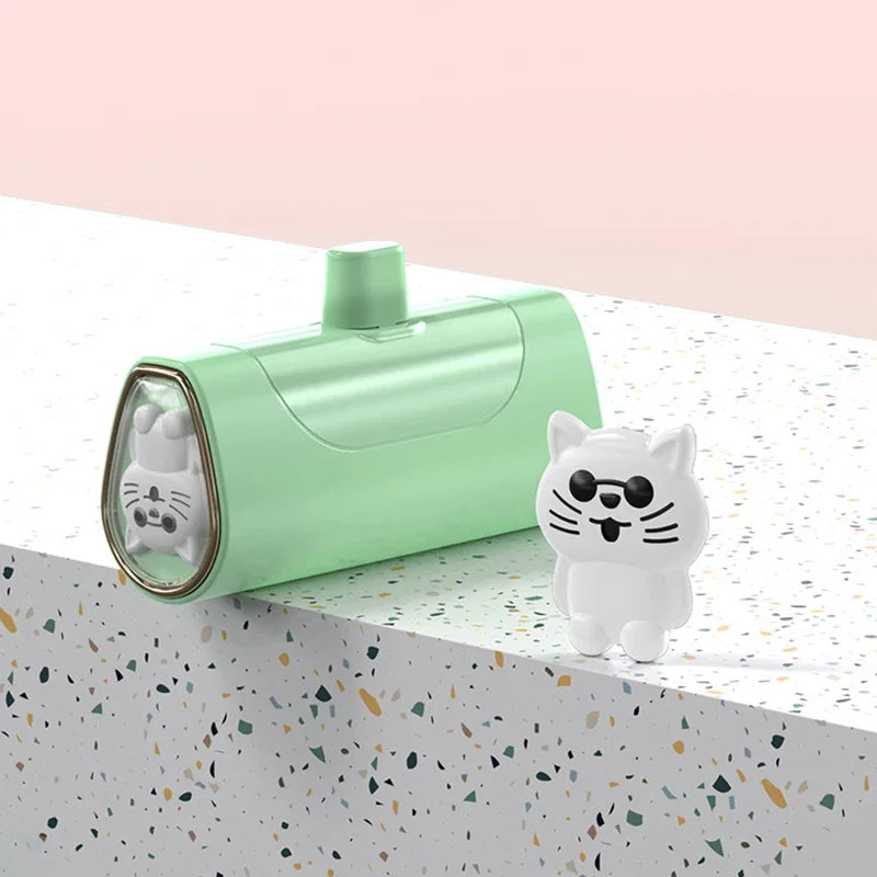 Kawaii 5000mAh Pet Power Bank 🐾💖 Mini Capsule Fast Charge for iPhone & Type-C! 🚀✨