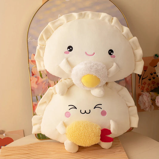 🥟 Cute Dumpling Plushie Buddy ✨ Cozy Pillow Pal for Fun Room Decor! - Pixie Quill