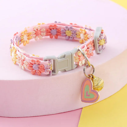 🌈 Whimsical Rainbow Cat Collars with Jingle Bells 🐱✨ | Adjustable Neckwear for Tiny Furballs 🐾