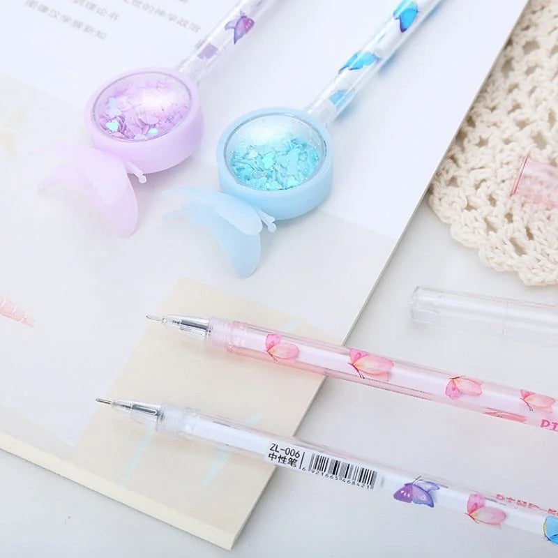 Kawaii Butterfly Gel Pen 🦋✨ | Adorable 0.5mm Gel Ink Pen for School & Office Supplies 💖✏️