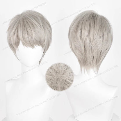 Kawaii Love & Deepspace Cosplay Wig 🌌✨ - 30cm Short Curly Hair, Heat Resistant Anime Wig for Halloween & Parties 🎉