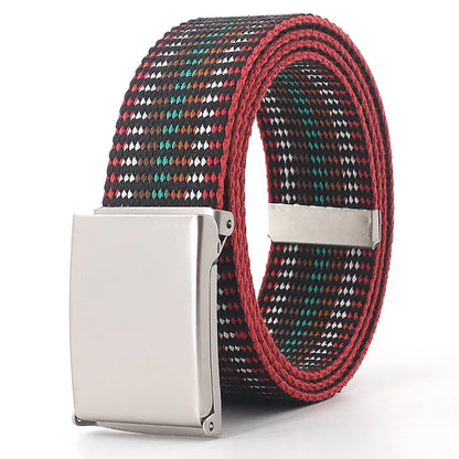 Kawaii Rainbow Striped Tactical Belt 🌈✨ Unisex Slim Fashion Accessory for Casual Vibes! 🐾🦄