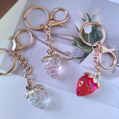 Kawaii Strawberry Keychain 🍓💕 - Adorable Pink & Red Pendant for Gifts, Parties & Souvenirs! Perfect for Girls & Women! 🎉✨