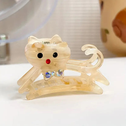 Korean Cute Cat Hair Clip for Half Ponytail Women 🐱✨ Sweet Bow Accent