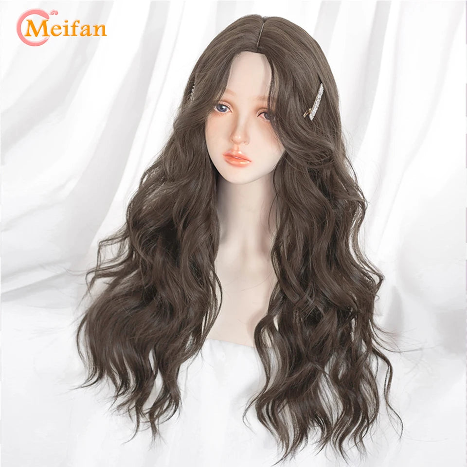 Kawaii Ombre Pink & Blonde Long Straight Wig 🎀✨ - Cute Lolita Cosplay Hair for Parties & Halloween! 🌸🖤