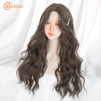 Kawaii Ombre Pink & Blonde Long Straight Wig 🎀✨ - Cute Lolita Cosplay Hair for Parties & Halloween! 🌸🖤
