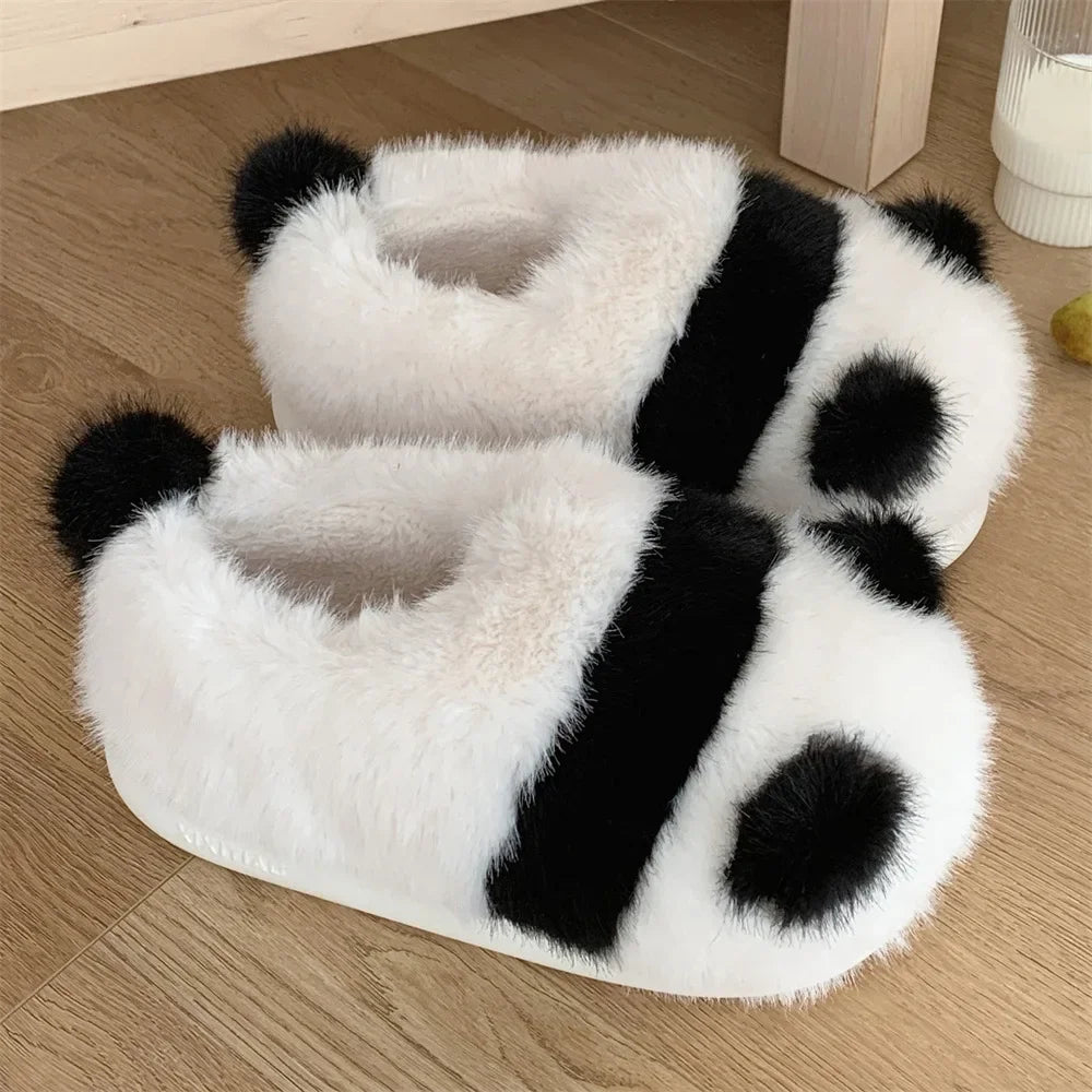 Panda Pals Plush Slippers 🐼✨ Cozy Cotton Cuteness for Happy Feet! 🏠💕