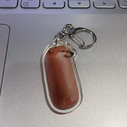 Kawaii Cheems Burger Keychain 🍔✨ | Cute Shiba Warrior Meme Accessory | Adorable Dog Lover Gift 🐾💖